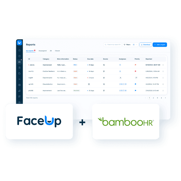 Whistleblowing FaceUp Integration BambooHR