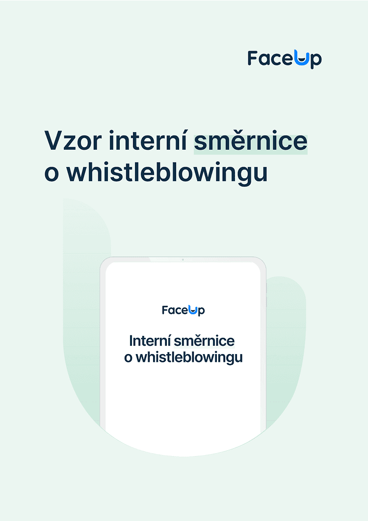 Vzor interní směrnice o whistleblowingu FaceUp
