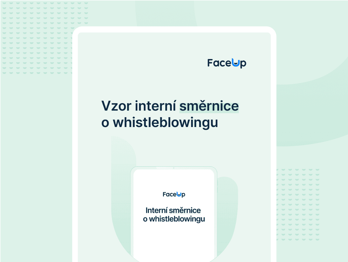 Vzor interní směrnice o whistleblowingu FaceUp
